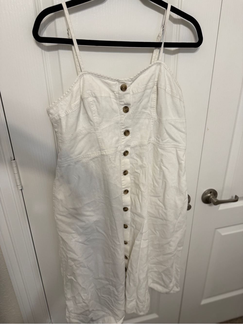 Universal Thread White Denim Button Front Dress